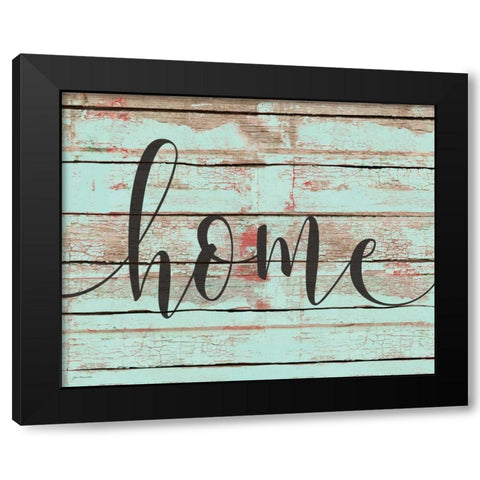Home Script Black Modern Wood Framed Art Print by Moulton, Jo