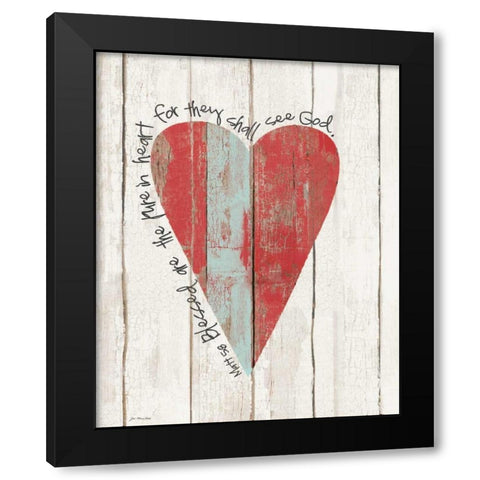 Pure in Heart Black Modern Wood Framed Art Print with Double Matting by Moulton, Jo