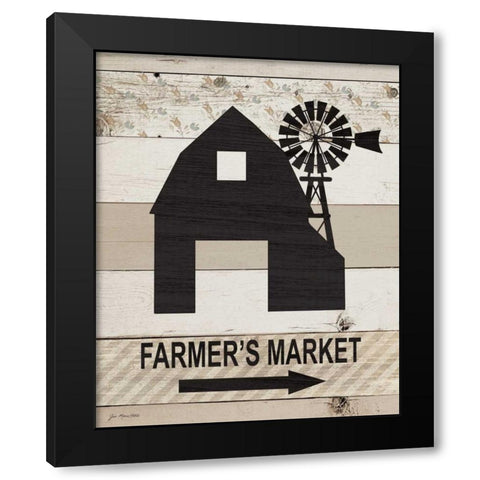 Farm Market Black Modern Wood Framed Art Print with Double Matting by Moulton, Jo