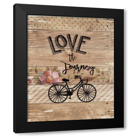 Love the Journey Black Modern Wood Framed Art Print by Moulton, Jo