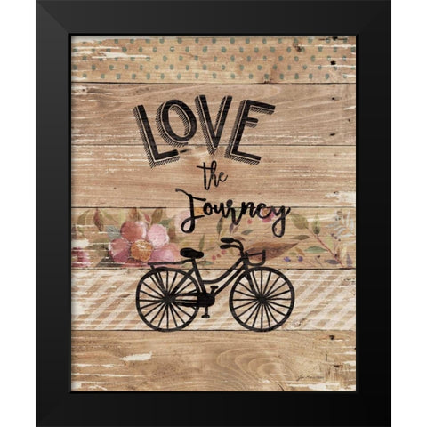 Love the Journey Black Modern Wood Framed Art Print by Moulton, Jo