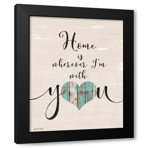 Home with You Black Modern Wood Framed Art Print by Moulton, Jo