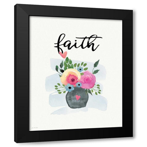 Faith Black Modern Wood Framed Art Print by Moulton, Jo