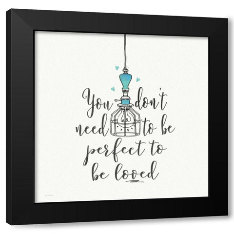 Perfect to be Loved Black Modern Wood Framed Art Print by Moulton, Jo