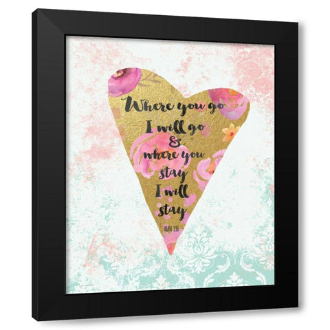 Where You Go Black Modern Wood Framed Art Print by Moulton, Jo