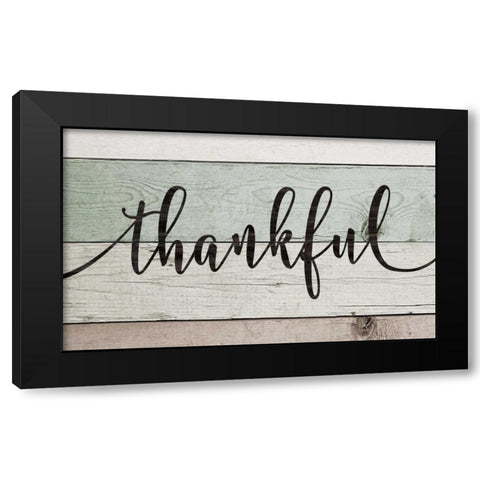 Thankful Black Modern Wood Framed Art Print by Moulton, Jo