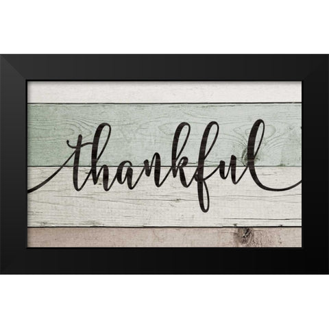 Thankful Black Modern Wood Framed Art Print by Moulton, Jo