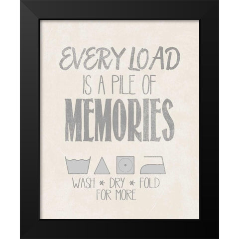 A Pile of Memories Black Modern Wood Framed Art Print by Moulton, Jo