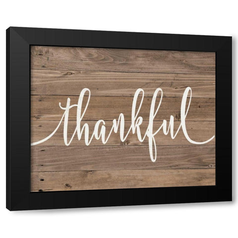 Rustic Faith Script Black Modern Wood Framed Art Print with Double Matting by Moulton, Jo