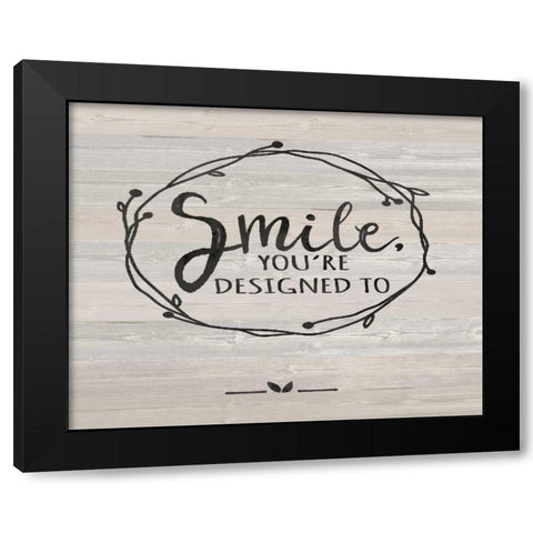 Smile Black Modern Wood Framed Art Print with Double Matting by Moulton, Jo