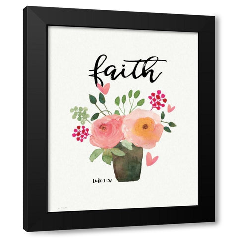 Faith Black Modern Wood Framed Art Print with Double Matting by Moulton, Jo