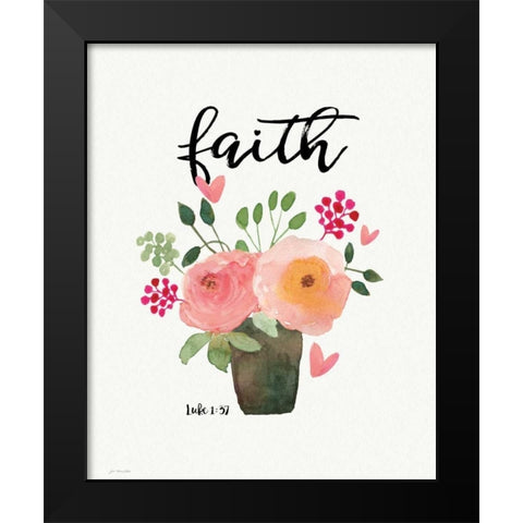 Faith Black Modern Wood Framed Art Print by Moulton, Jo