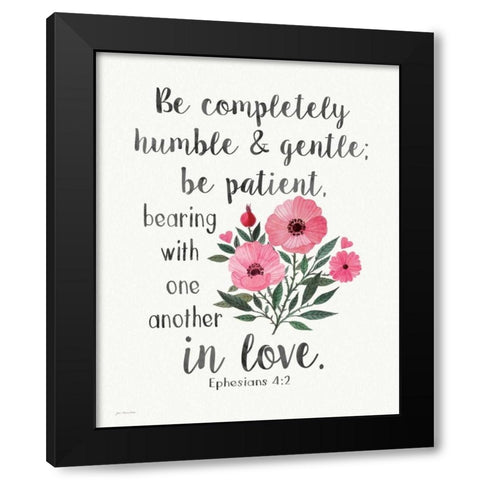 Patient Humble Kind Black Modern Wood Framed Art Print with Double Matting by Moulton, Jo