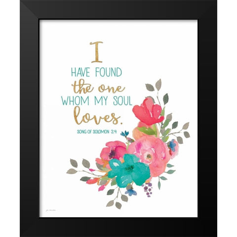 Soul Loves Black Modern Wood Framed Art Print by Moulton, Jo