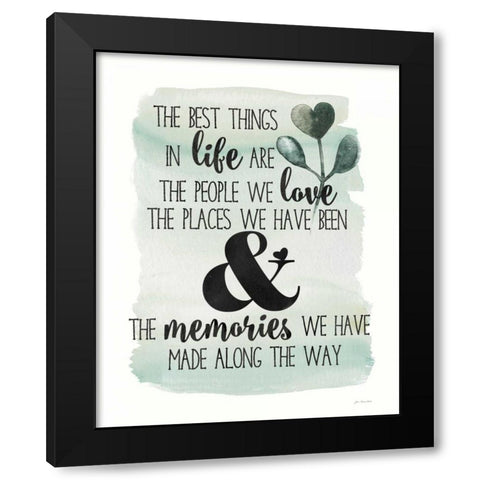 Life, Love, Memories Black Modern Wood Framed Art Print by Moulton, Jo