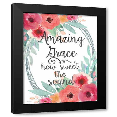 Amazing Grace Black Modern Wood Framed Art Print by Moulton, Jo