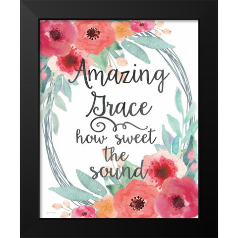 Amazing Grace Black Modern Wood Framed Art Print by Moulton, Jo