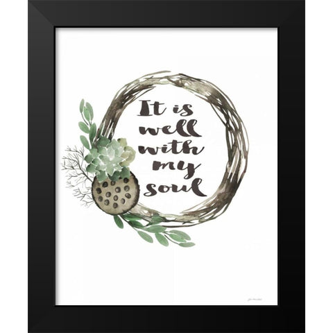 Well With My Soul Black Modern Wood Framed Art Print by Moulton, Jo