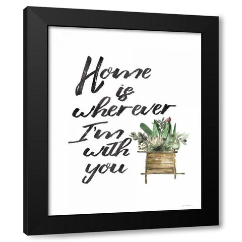 Home with You Black Modern Wood Framed Art Print with Double Matting by Moulton, Jo