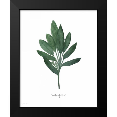 Sage Black Modern Wood Framed Art Print by Moulton, Jo