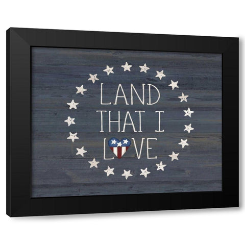 Land I Love Black Modern Wood Framed Art Print with Double Matting by Moulton, Jo