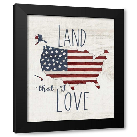 Land I Love Black Modern Wood Framed Art Print with Double Matting by Moulton, Jo