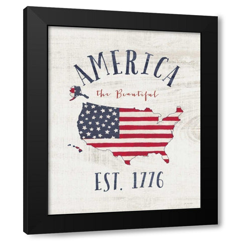 East 1776 Black Modern Wood Framed Art Print by Moulton, Jo