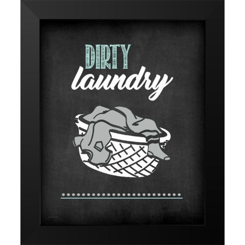 Dirty Laundry Black Modern Wood Framed Art Print by Moulton, Jo