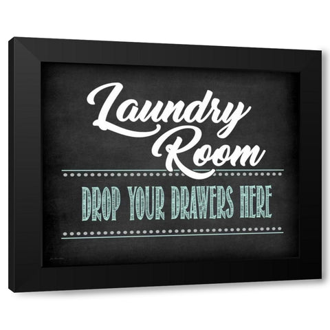 Drop Your Drawers Black Modern Wood Framed Art Print by Moulton, Jo