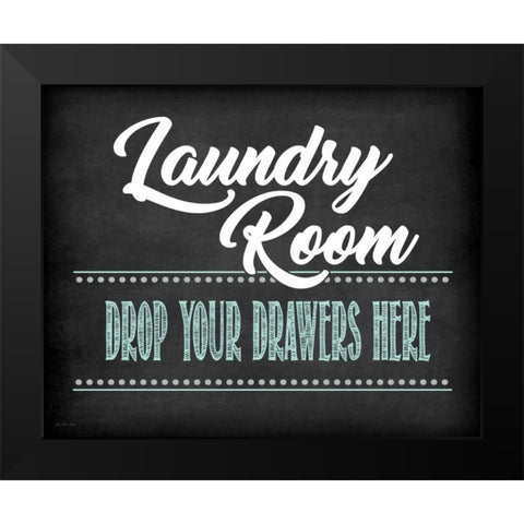 Drop Your Drawers Black Modern Wood Framed Art Print by Moulton, Jo