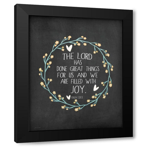 Filled with Joy Black Modern Wood Framed Art Print with Double Matting by Moulton, Jo