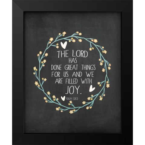 Filled with Joy Black Modern Wood Framed Art Print by Moulton, Jo