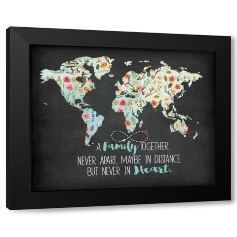 Family Together Black Modern Wood Framed Art Print by Moulton, Jo