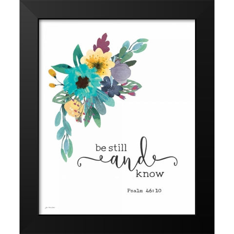 Be Still Black Modern Wood Framed Art Print by Moulton, Jo