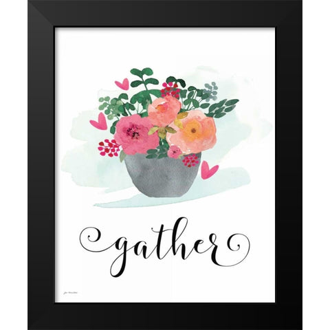Father Black Modern Wood Framed Art Print by Moulton, Jo