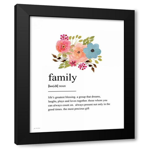 Family Definition Black Modern Wood Framed Art Print with Double Matting by Moulton, Jo