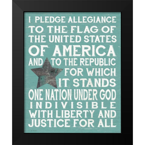 Pledge I Black Modern Wood Framed Art Print by Moulton, Jo
