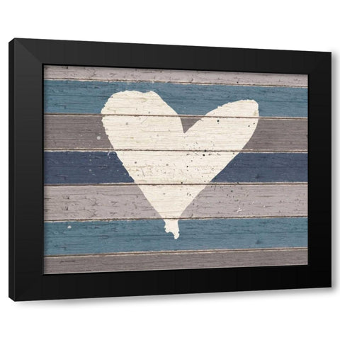 Country Heart Black Modern Wood Framed Art Print with Double Matting by Moulton, Jo