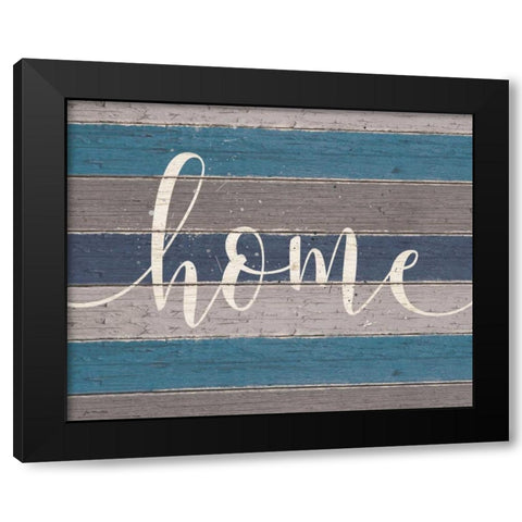 Home Script Black Modern Wood Framed Art Print with Double Matting by Moulton, Jo