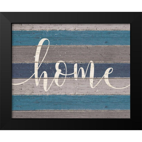 Home Script Black Modern Wood Framed Art Print by Moulton, Jo