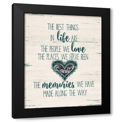 Life, Love, Memories Black Modern Wood Framed Art Print with Double Matting by Moulton, Jo