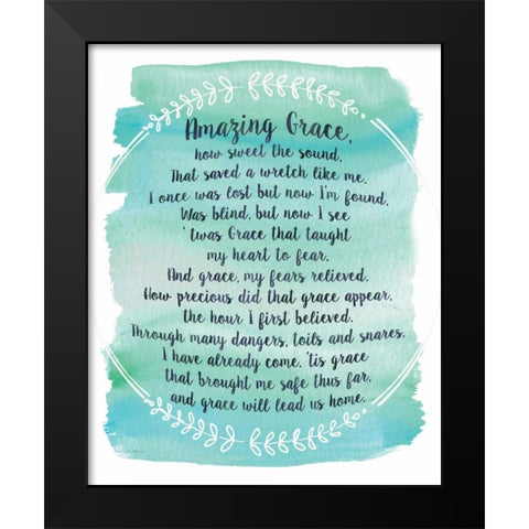 Amazing Grace Black Modern Wood Framed Art Print by Moulton, Jo