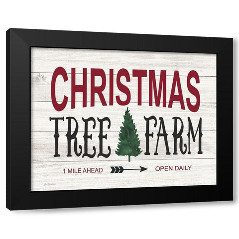 Christmas Tree Farm Black Modern Wood Framed Art Print by Moulton, Jo