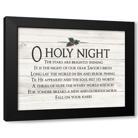 O Holy Night Black Modern Wood Framed Art Print by Moulton, Jo