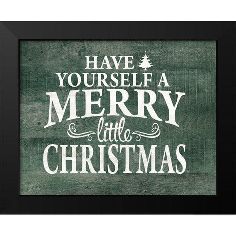 Merry Little Christmas Black Modern Wood Framed Art Print by Moulton, Jo