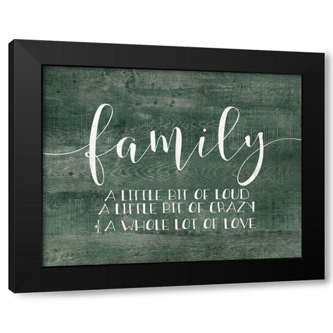 Family Black Modern Wood Framed Art Print by Moulton, Jo