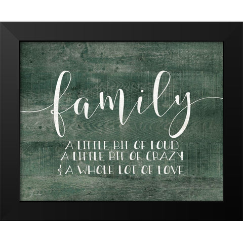 Family Black Modern Wood Framed Art Print by Moulton, Jo
