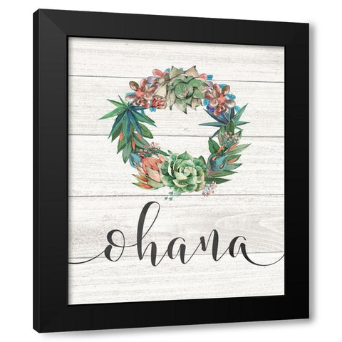 Ohana Black Modern Wood Framed Art Print with Double Matting by Moulton, Jo