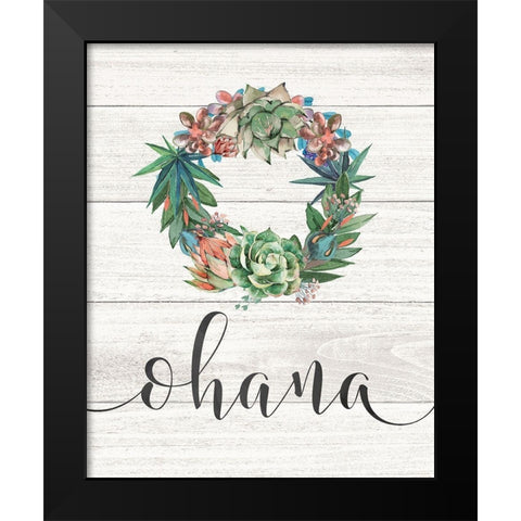 Ohana Black Modern Wood Framed Art Print by Moulton, Jo