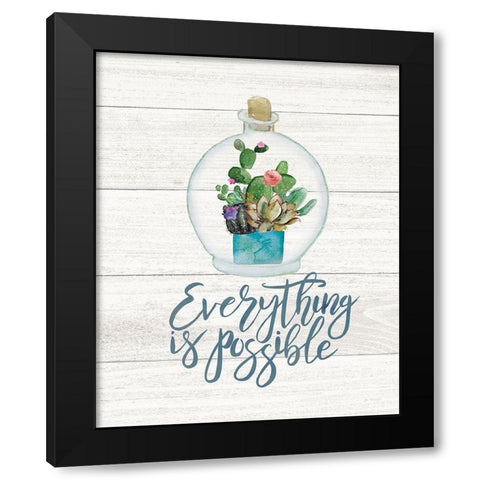 Everything is Possible Black Modern Wood Framed Art Print by Moulton, Jo